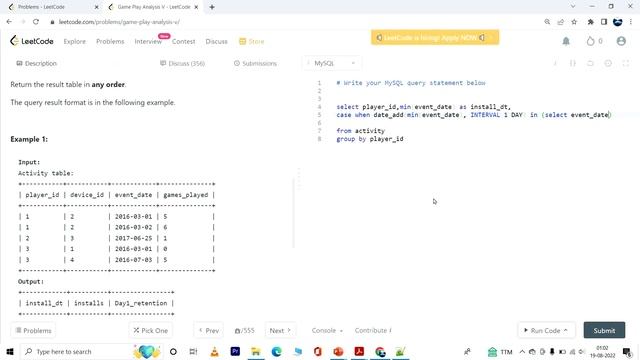 1097. Game Play Analysis V | Leetcode SQL Hard смотреть онлайн