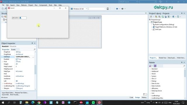 MaskEdit Delphi.