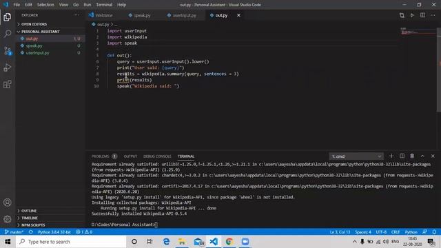 Make a Voice Assistant with Python | Learn to code in Python смотреть онлайн
