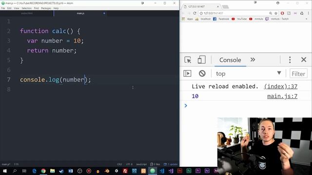16: JavaScript Scopes | Local Scope and Global Scope in JavaScript | JavaScript Tutorial | mmtuts смотреть онлайн