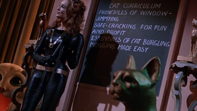 Catwoman (Julie Newmar) Cat Burglar School & Dynamic Duo Surprise In Her Lurex Catsuit 1080P BD