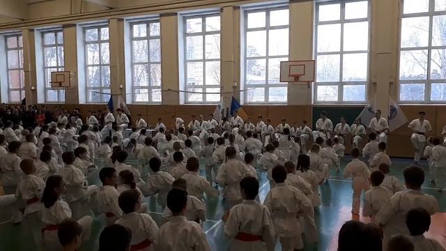 11 кю. Привітання. Екзамен TEMPO DOJO 2017.12.24 (Karate school) смотреть онлайн