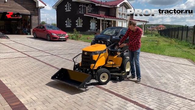 Садовый трактор Cub Cadet XT3 с ковшом и прицепом. Кошение. Обзор. Тест-драйв. Отзывы. смотреть онлайн