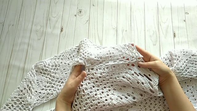 КРУЖЕВНАЯ БЛУЗКА КРЮЧКОМ. Ажурная кофта.LACE BLOUSE WITH HOOK. смотреть онлайн