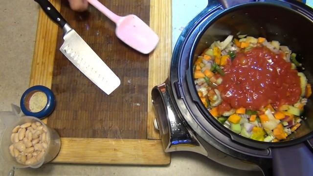 Minestrone Soup Tefal Cook4Me Cheekyricho Cooking Vegan GF Ep.1,148