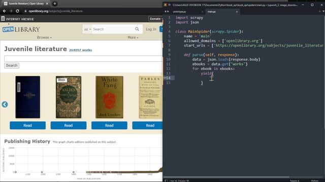 Python: extract data from an api using scrapy смотреть онлайн