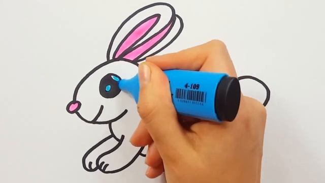 Bolalar uchun Quyon rasm chizish:Drawing Rabbit for children:Рисование Кролик для детей смотреть онлайн