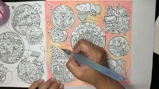 HOW I COLOUR – BACKGROUNDS IN COLOURING BOOKS | Using Neocolor II | Adult Colouring смотреть онлайн