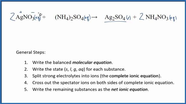 How to Write the Net Ionic Equation for AgNO3 + (NH4)2SO4 = Ag2SO4 + NH4NO3 смотреть онлайн