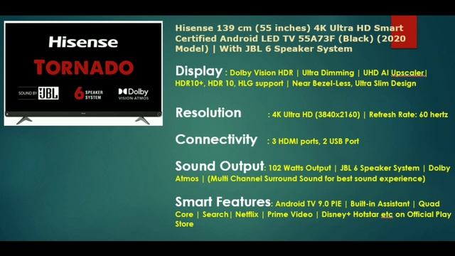 5 Best 55 inch 4K Tv under 50000 in 2021 Tamil/Dolby vision/Dolby Atmos /102W speaker/Android 10 смотреть онлайн