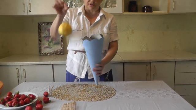 БУКЕТ ИЗ КЛУБНИКИ | Мастер-класс смотреть онлайн
