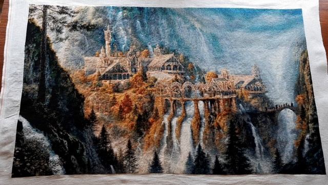 Вышивка крестом. Обзор готовых работ №7 - Тёплые объятия, Белочка, Закат в Ривенделле, процессы.