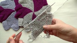 МК.Прихватки под горячее из остатков пряжи спицами .