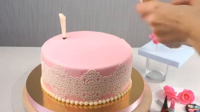 Как сделать #Торт С Косметикой для девочки смотреть онлайн