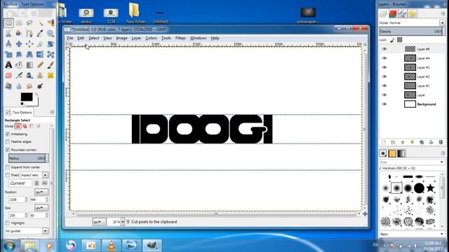GIMP TUTORIAL : DESIGN FONT LOGO 3D (part 1) смотреть онлайн