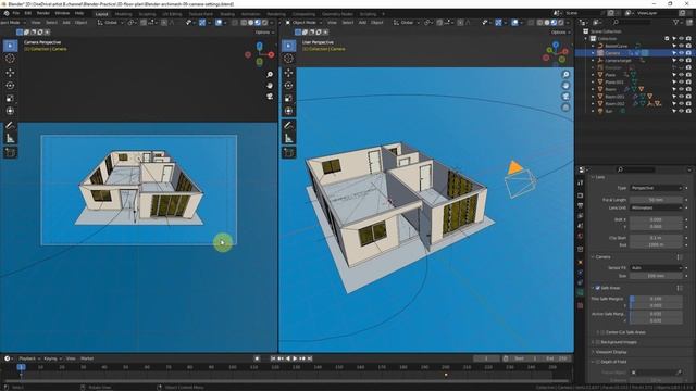 How to change Camera Settings in Blender - View Size, Focal Length, Depth of Field смотреть онлайн
