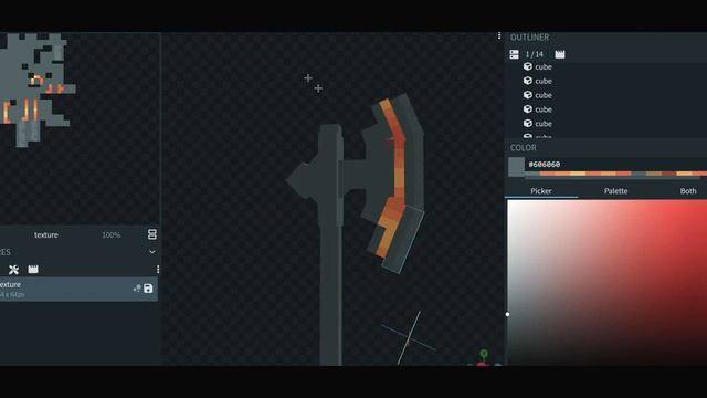 Blockbench | Modeling Lava Axe (Original Object) смотреть онлайн