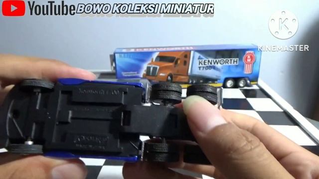 KINSMART KENWORTH T700 WITH CONTAINER WARNA BIRU#diecastindonesia #kinsmart #kenworth #mainananak смотреть онлайн