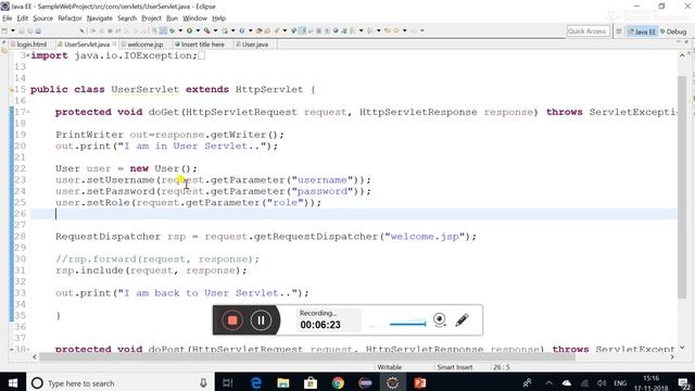 MVC Example using Jsp and Servlet смотреть онлайн
