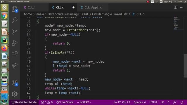 Circular Single Linked List Insert Beginning | Data Structures using C смотреть онлайн