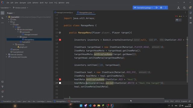 Manage GUI - Spigot Plugin Development