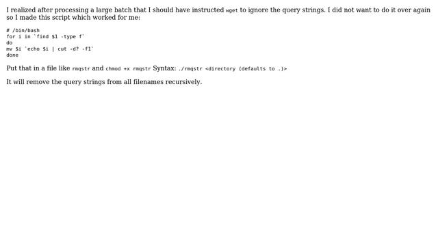 How can I make wget rename downloaded files to not include the query string? (6 Solutions!!) смотреть онлайн