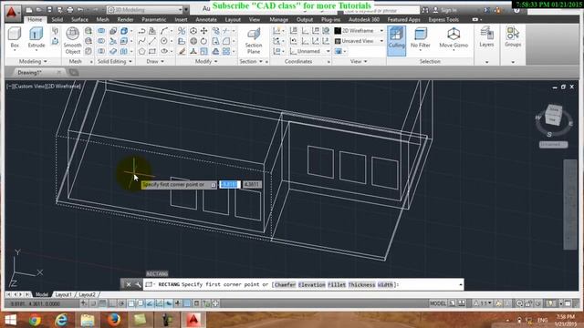 3D Wall design - AutoCAD (Basic) смотреть онлайн
