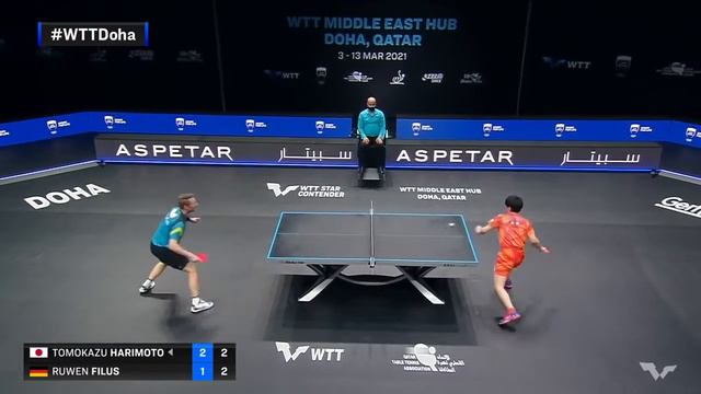 Harimoto Tomokazu vs Ruwen Filus WTTDoha star contender men's finals | table tennis смотреть онлайн