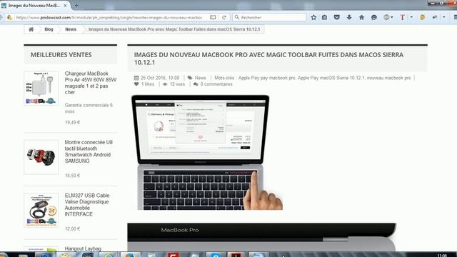 Images Du Nouveau MacBook Pro Avec Magic Toolbar Fuites Dans MacOS Sierra 10.12.1