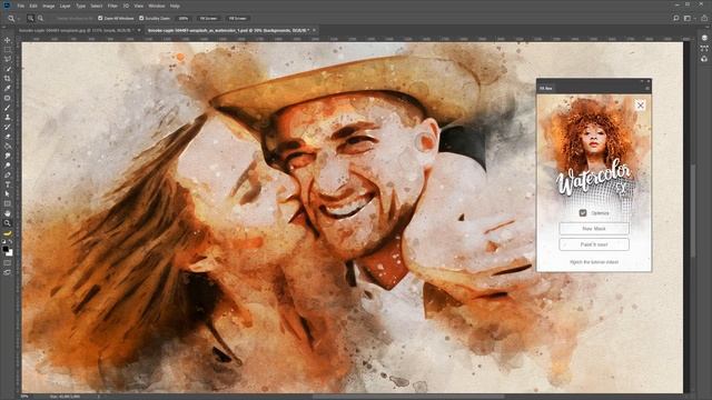 Watercolor FX - photo effect plugin for Photoshop from CC-2014 and newer смотреть онлайн