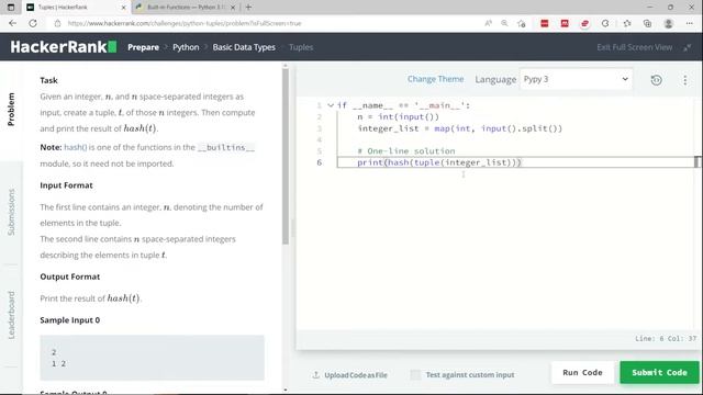 Python HackerRank Solutions: Tuples смотреть онлайн