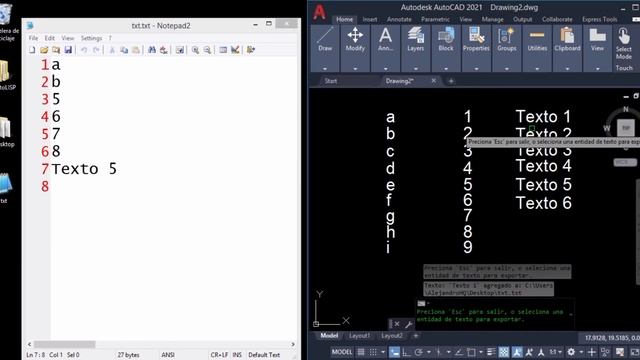 Exportar texto de autocad a archivo txt con AutoLISP смотреть онлайн