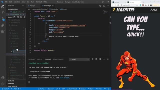 React Mega Tutorial - Project 2, Part 7 | Building the Footer Component смотреть онлайн
