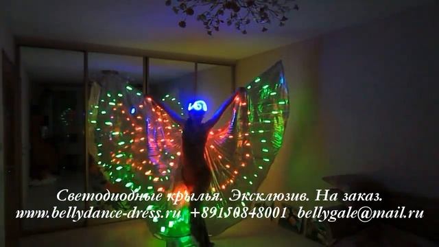 Светодиодные крылья. Эксклюзив. На заказ. www.bellydance-dress.ru +89150848001 смотреть онлайн
