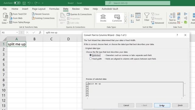 Excel: How to split text in a cell into columns смотреть онлайн