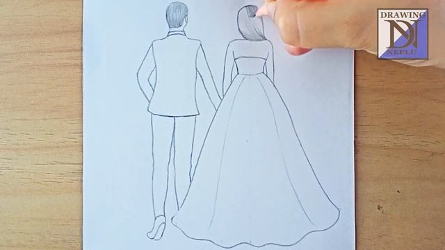 How to Draw Couple Very Easy | Step by Step Drawing Tutorial | Easy Drawing | Couple Drawing Easy смотреть онлайн