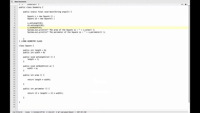 Intro to Java - Module 8 Objects And Classes -Examples смотреть онлайн