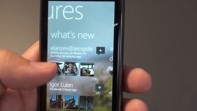 Windows Phone 7 - обзор возможностей работы WP7 в соц.сетях смотреть онлайн