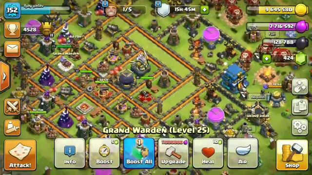 Clash of Clans - Book of Heroes - Warden Lvl25 to Lvl26 Instant смотреть онлайн