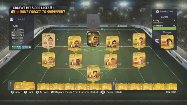 FIFA 15 | INSANE OVERPOWERED 50K SQUAD BUILDER! w/ IF TOTTI смотреть онлайн