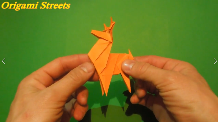 Как сделать ОЛЕНЯ ИЗ БУМАГИ. Оригами ОЛЕНЬ из бумаги.mp4 смотреть онлайн