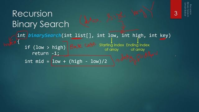 19.4 Recursion - Binary Search смотреть онлайн