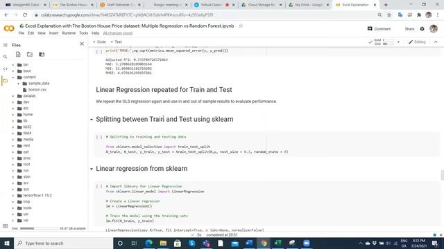 Boston House Price Dataset Training and Testing in Python notebook using sklearn and Excel смотреть онлайн