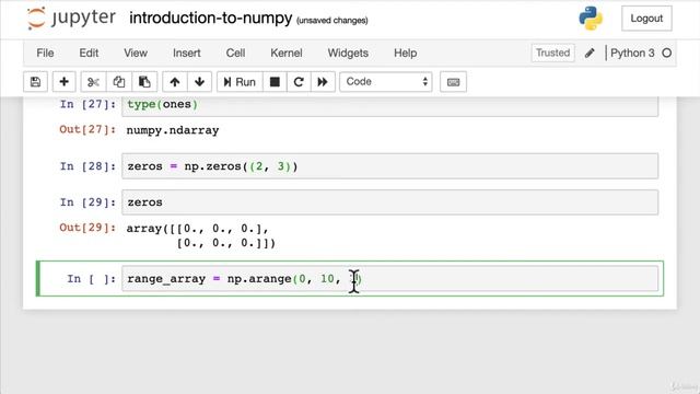 061 Creating NumPy Arrays смотреть онлайн