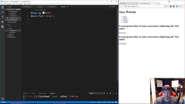 Sass Workflow & Dev Server From Scratch Using Gulp смотреть онлайн