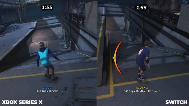 Tony Hawk's Pro Skater 1+2 Switch Gameplay Comparison смотреть онлайн