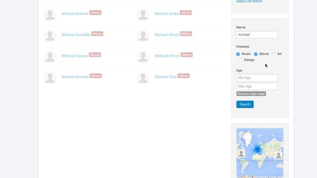 User List Ajax Plugin смотреть онлайн