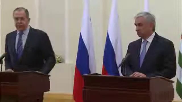Пресс конференция Лаврова и Президента Абхазии Хаджимбы 19.04.2017 смотреть онлайн