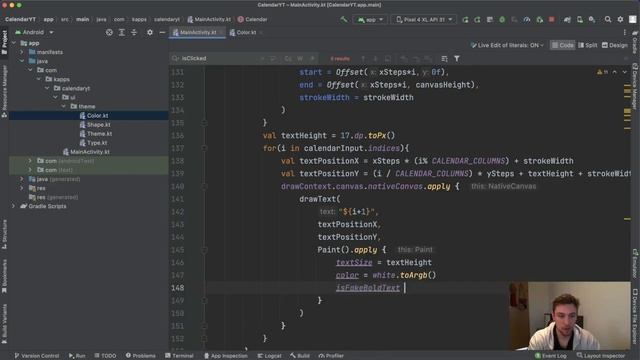 Build a Clickable Calendar in Jetpack Compose with Canvas and Animations - Android Studio Tutorial смотреть онлайн