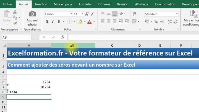 Comment ajouter des zéros devant un nombre sur Excel смотреть онлайн